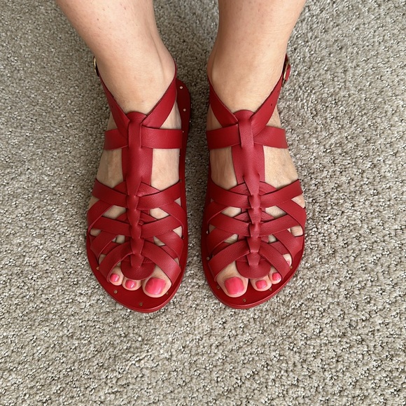 Beek Red Fisherman Sandals size 5 - Picture 7 of 7